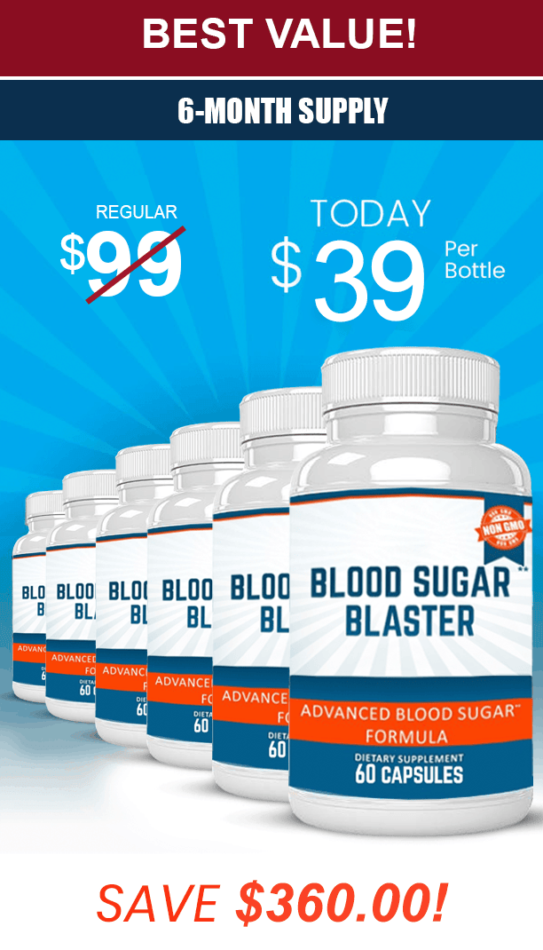 6 Bottles Blood Sugar Blaster advertised supply offer